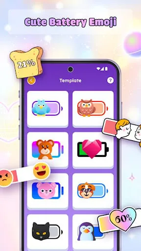 Cute Emoji Battery Widget