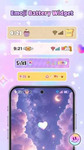 Cute Emoji Battery Widget