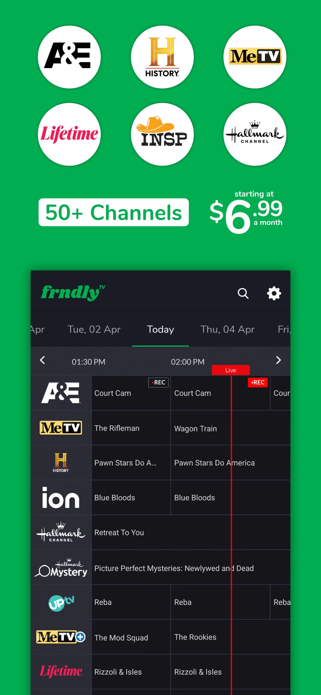 Frndly TV: Live TV & Movies.