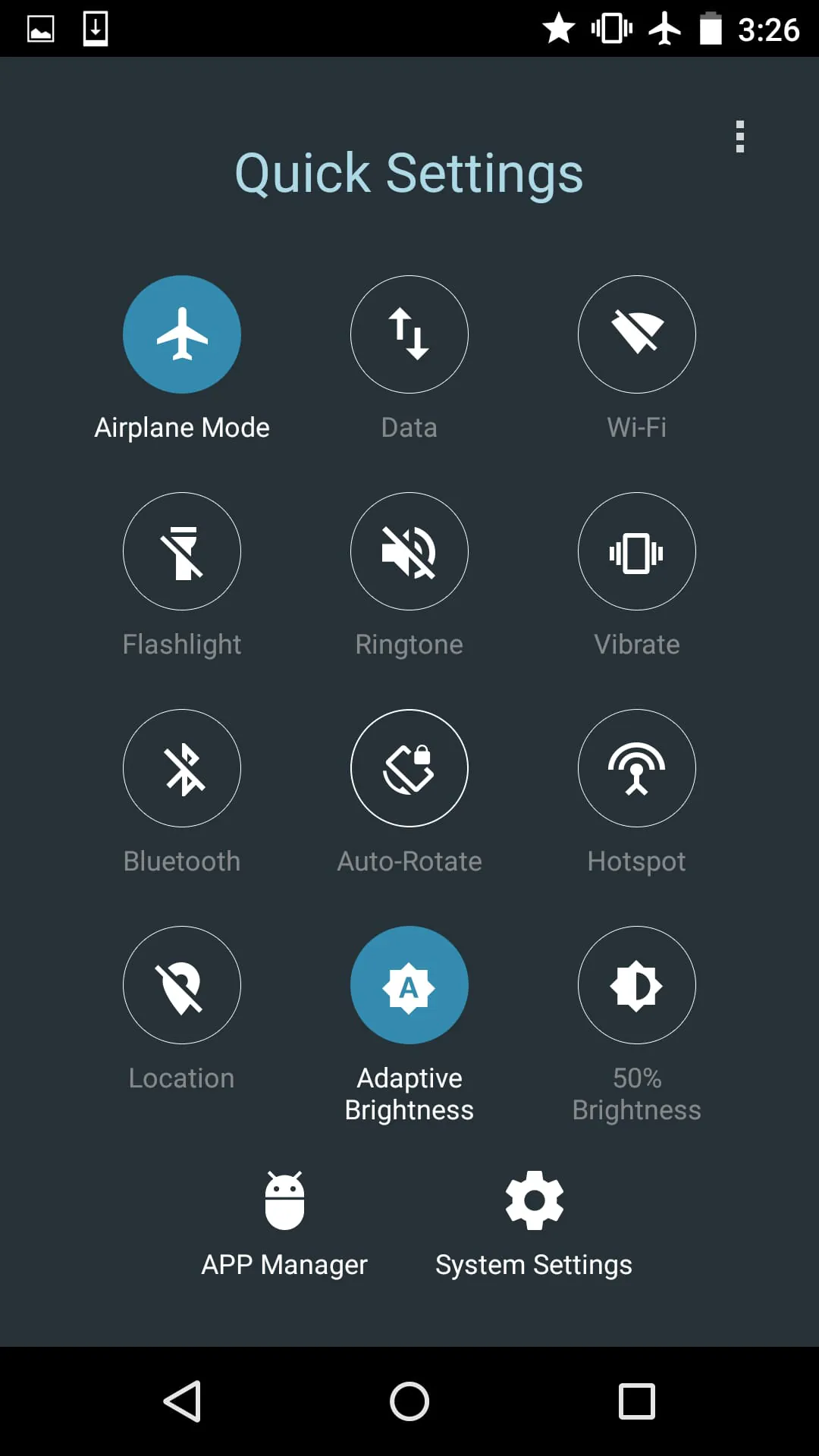 Quick Settings for Android